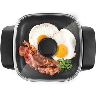 Non-stick Electric Skillet with Tempered Glass Vented Lid