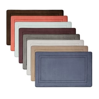 MICRODRY Quick Drying Memory Foam Bath mat with GripTex skid-resistant base, 21 x 34