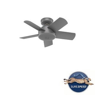 Hunter 30" Omnia Outdoor Ceiling Fan with Wall Control, Damp-Rated