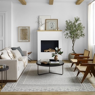 Artistic Weavers Tiffany Grey Bohemian Border Area Rug