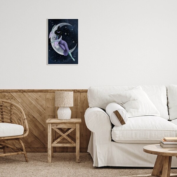 Stupell Moon Witch Starry Night Sky Wall Plaque Art, Design by Grace Popp