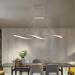 LED Line Type Chandelier Pendant Light Warm Light - 39.4"