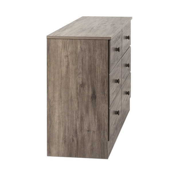 Prepac Astrid 6 Drawer Double Dresser for Bedroom, Wide Chest of Drawers, Bedroom Furniture,Traditional Furniture
