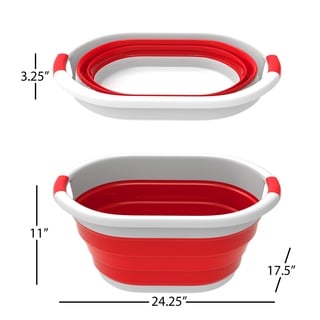 Collapsible Laundry Basket- Comfort Grip Handles by Lavish Home - 24.25 x 17.5 x 11