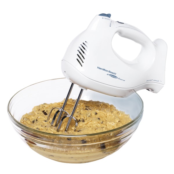 Hamilton Beach White Power Deluxe 6 Speed Stand Mixer