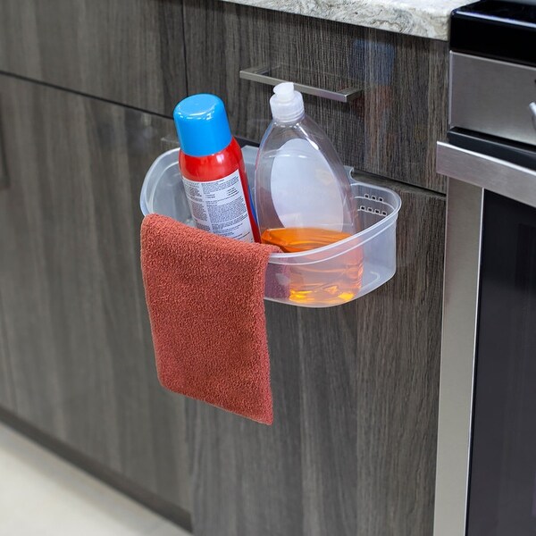 Home Basics Clear Plastic Over the Cabinet Basket