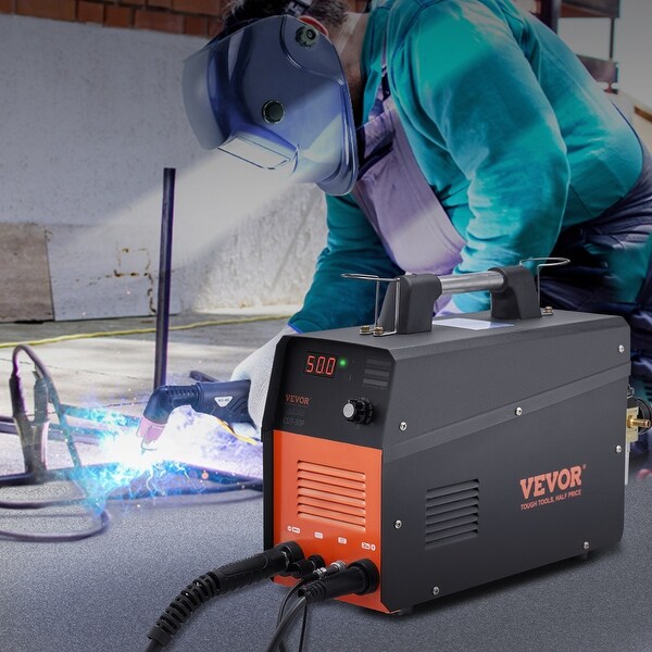 VEVOR Non-Touch Pilot Arc Air Plasma Cutter 50AHF AC110/220V 1/2" Clean Cut - 14.2" x 5.9" x 11.8"