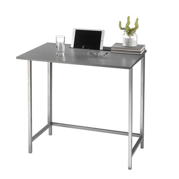 Urban Shop Folding Computer Desk with Tablet Slot