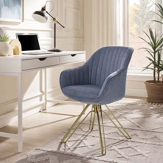 Art Leon Swivel Home Office Chair with Golden Iron Legs