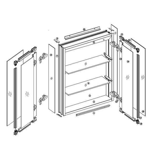 Bathroom Medicine Cabinet with Mirror Door