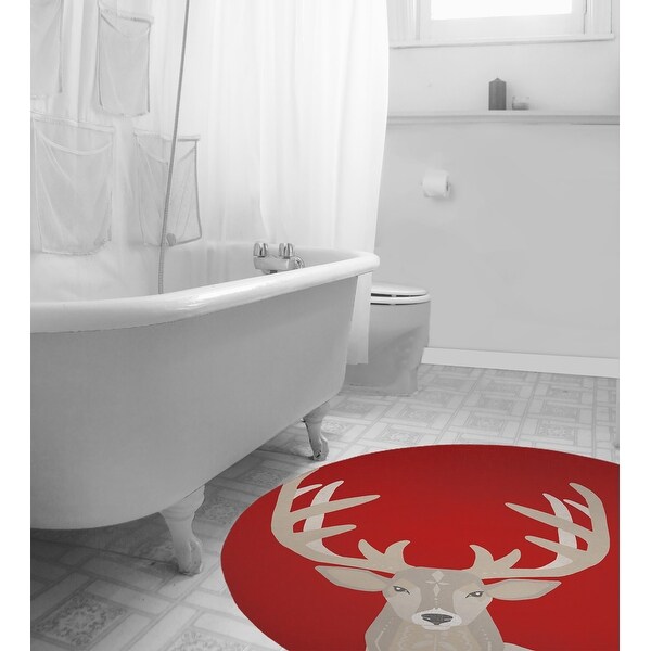 DECORATED DEER Bath Rug By Kavka Designs