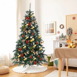 6Ft Pre-Lit LED Artificial Full Pine Christmas Tree