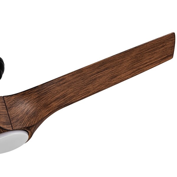 56 In.Intergrated LED Ceiling Fan with Wood Grain ABS Blade