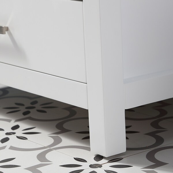 Whitney 30'' Free-standing Single Bathroom Vanity with Marble Vanity Top - 30