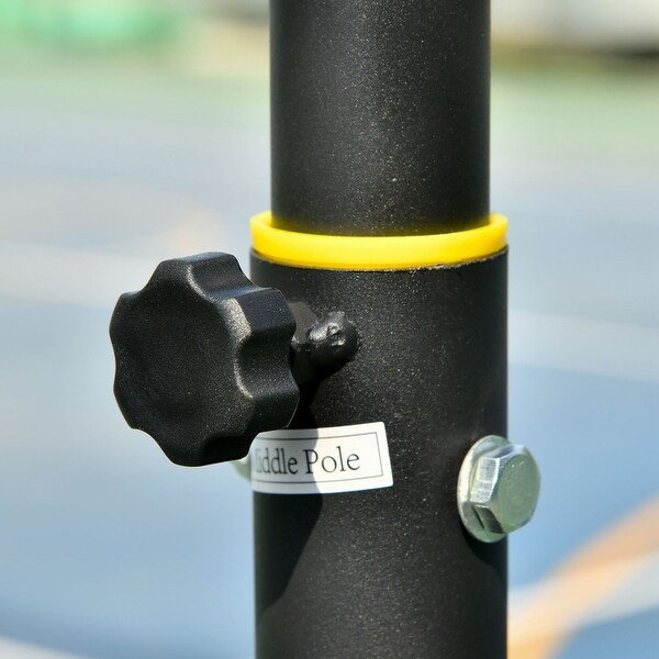 Soozier Basketball Stand 5.1ft-6.9ft Adjustable Basketball Hoop Backboard w/ Wheels & 33Inch Backboard For Kids Teenager