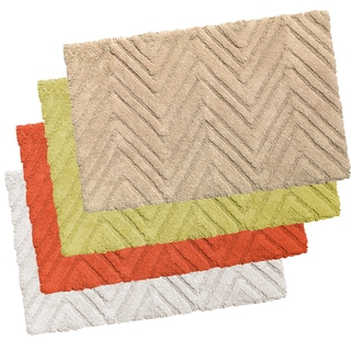 Chevron Cotton Bath Rug in Assorted Colors