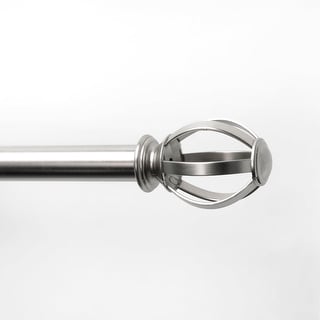 Lumi 5/8" Single Curtain Rod Set- Cage Ball finials