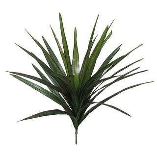 Green Red Artificial Yucca Leaf Stem Plant Greenery Foliage Bush 25.75in - 25.75" L x 23" W x 23" DP