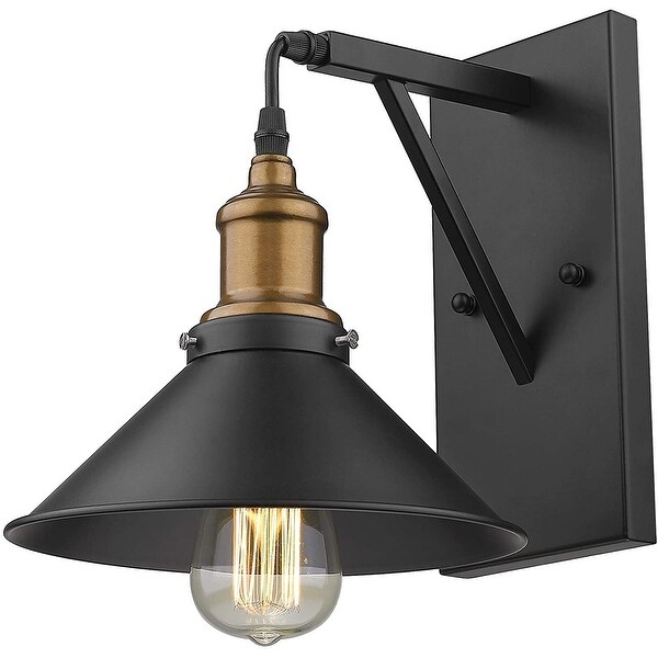 Black farmhouse wall sconce vintage industrial light