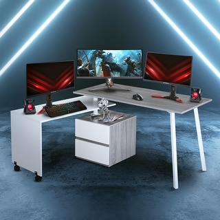 Rotating Multi Positional Modern Desk , You Customize The Position of The Desk In 3 Distinct Ways