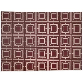 HAMPTON BAMBOO MAROON Bath Rug By Kavka Designs