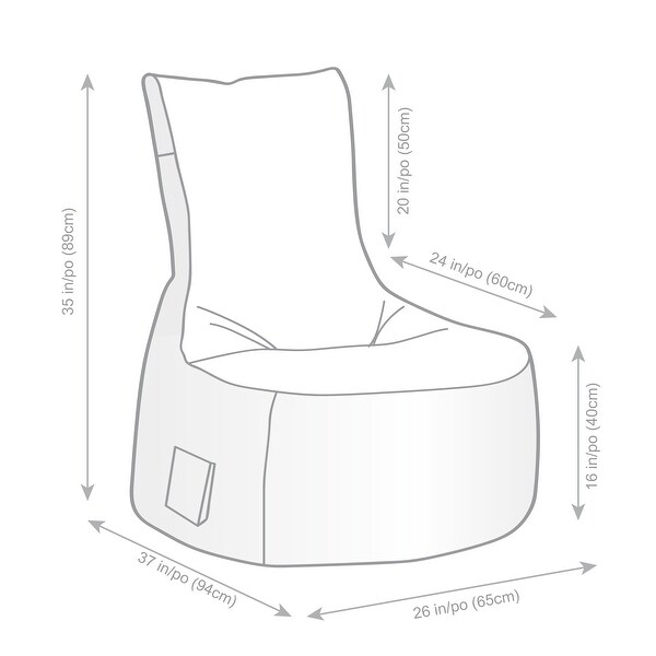 Gouchee Home Swing Gaming Controller Bean Bag Chair Black