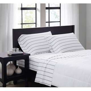 Truly Soft Ticking Stripe 4 Piece Sheet Set