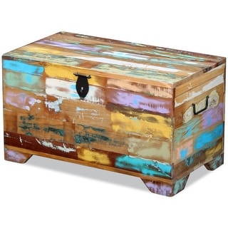 vidaXL Storage Chest Solid Reclaimed Wood - multi-color