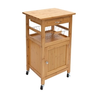 Organize It All Lohas Bamboo Rolling Kitchen Cart - 18.50 x 14.50 x 30.00"