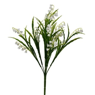 Vickerman 16" Artificial Lily of the Valley Bush, Set of 3