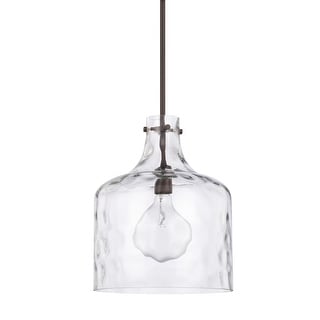 Capital Lighting 15" Tall Pendant with Clear Water Glass Shade