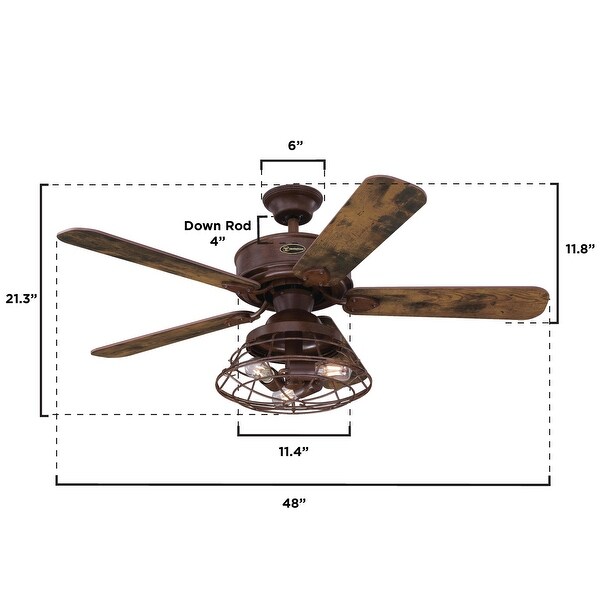 Westinghouse Lighting Barnett LED Smart WiFi 48-Inch 5-Blade Ceiling Fan, Compatible with Amazon Alexa & Google Home