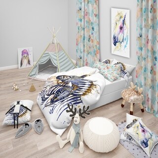 Designart 'Zebra Watercolor Rightwards' Modern & Contemporary Bedding Set - Duvet Cover & Shams