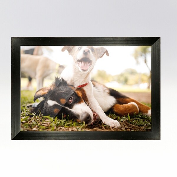 5x7 Black Picture Frame - Wood Picture Frame Complete with UV Acrylic,
