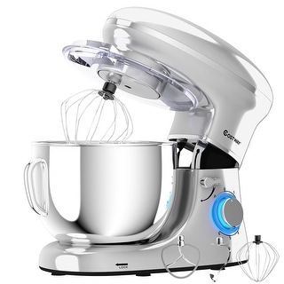 Costway 6.3 Quart Tilt-Head Food Stand Mixer 6 Speed 660W w/Dough
