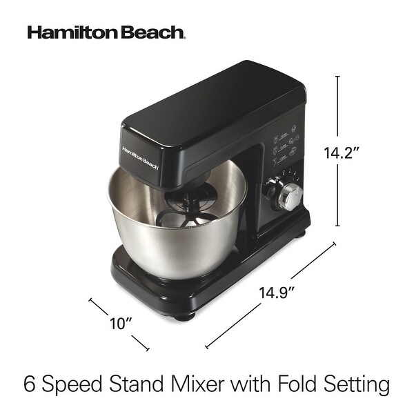 Hamilton Beach Black 6 Speed Stand Mixer