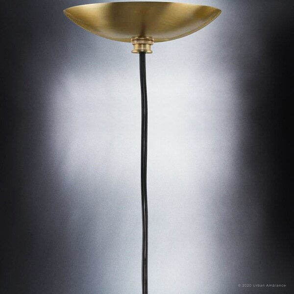 Luxury Minimalist Pendant, 8.75"H x 8"W, with Modern Farmhouse Style, Brushed Bronze, BWP4011 by Urban Ambiance - 8.75