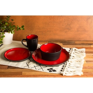 16-Piece Kitchen Dinnerware Set, Plates, Dishes, Bowls, Mugs Service for 4 - 16"L x 15"W x 12"H