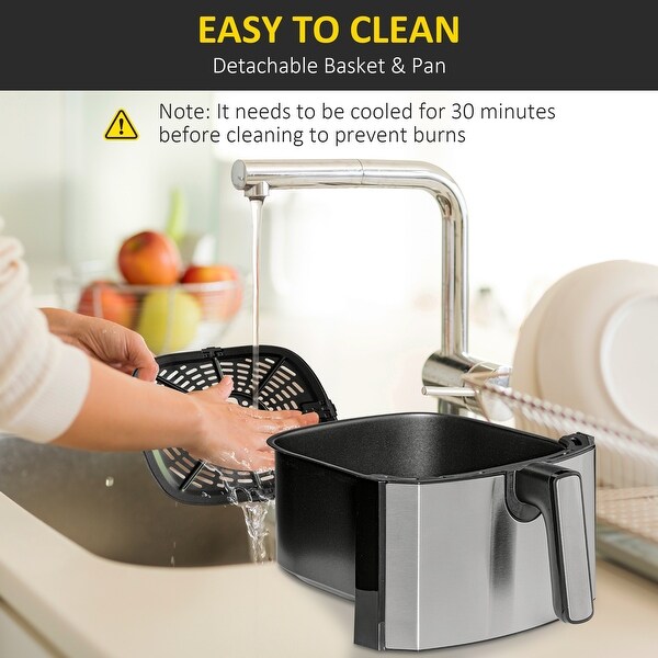 HOMCOM Large Air Fryer Oven Countertop Oven Cooking Gift - 14.25" x 11.5" x 13.25"