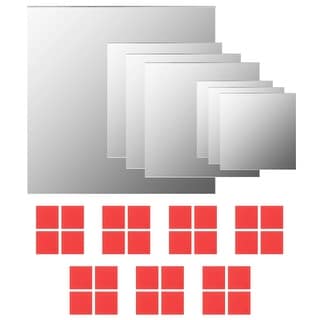 vidaXL 7 Piece Wall Mirror Set Square Glass