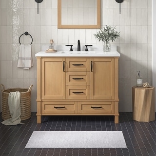 Ove Decors Nolan 42 in. Single Sink Bathroom Vanity in Almond Toffee