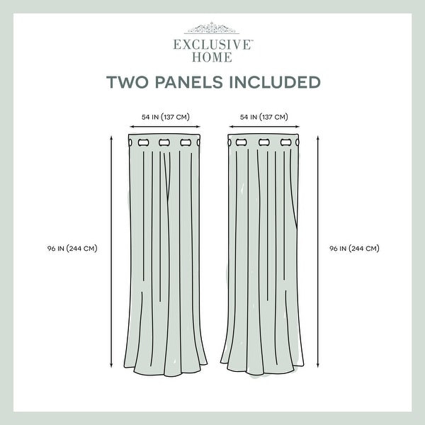 ATI Home Finesse Branch Print Grommet Top Curtain Panel Pair