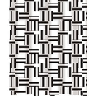 Bath Bliss Shower Curtain Woven Stripes Design