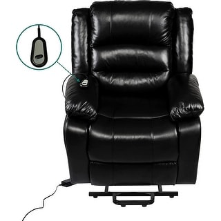 Whitney Deluxe Adjustable Power Lift Recliner Chair for Elderly, Faux Leather Electric Recliner, Split-Back Chair