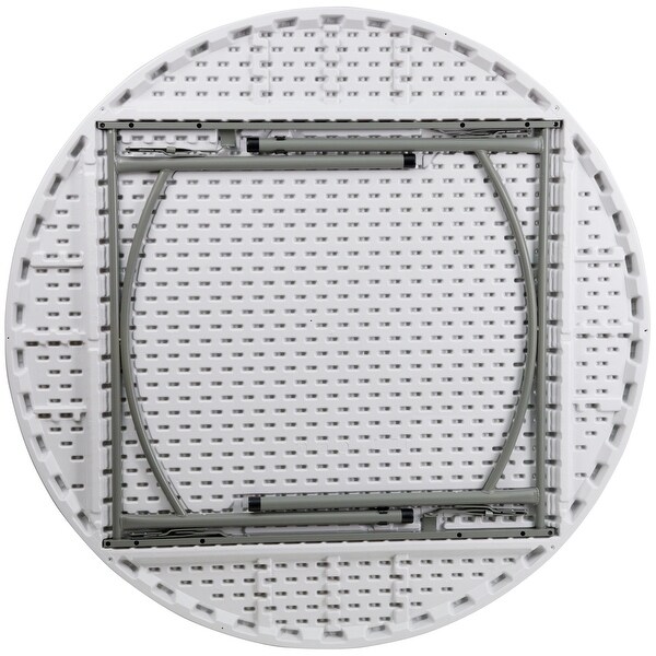 5-Foot Round Plastic Folding Event Table w/ 2" Thick Surface