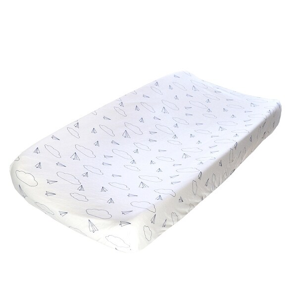 Hello Spud Paper Airplanes Changing Pad Cover - 32" x 16" x 4.5"