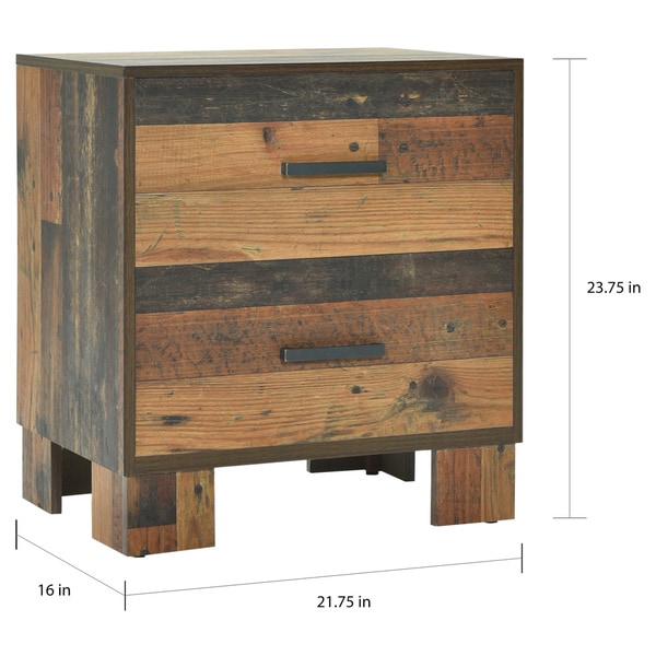 Coaster Furniture Sidney Rustic Pine 4-piece Panel Bedroom Set