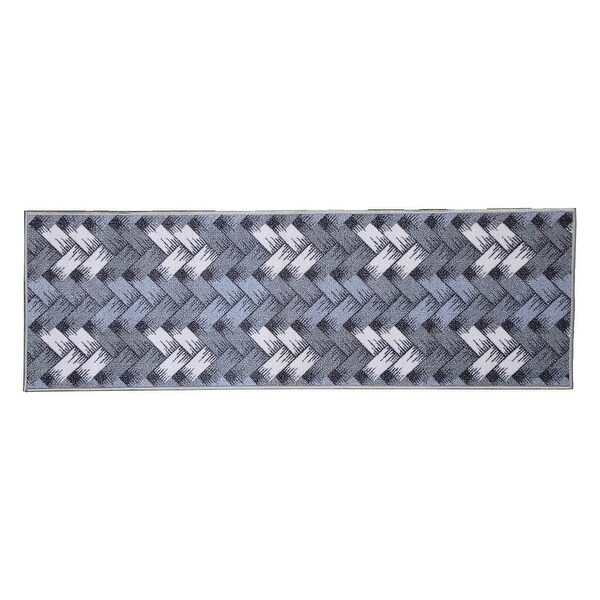 Gloria Stripe Design Non-Slip Rubber Back Kitchen and Hallway Rug