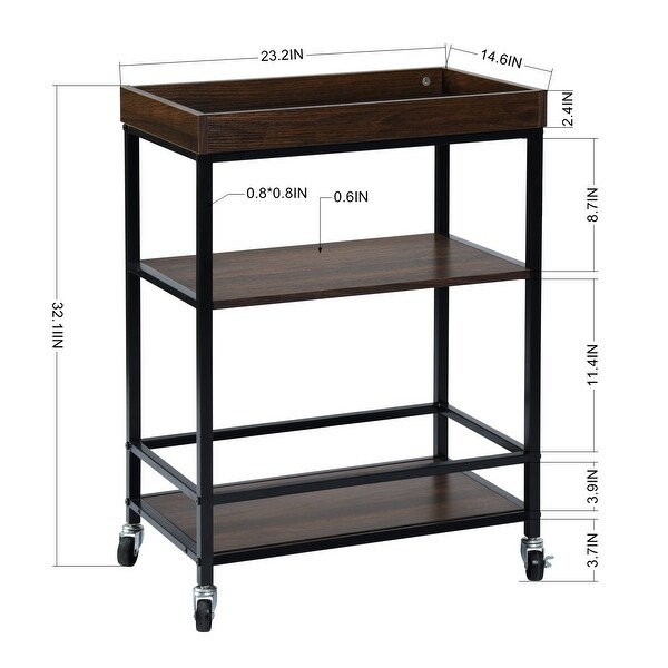 Kitchen Island Cart Bar Cart with Storage