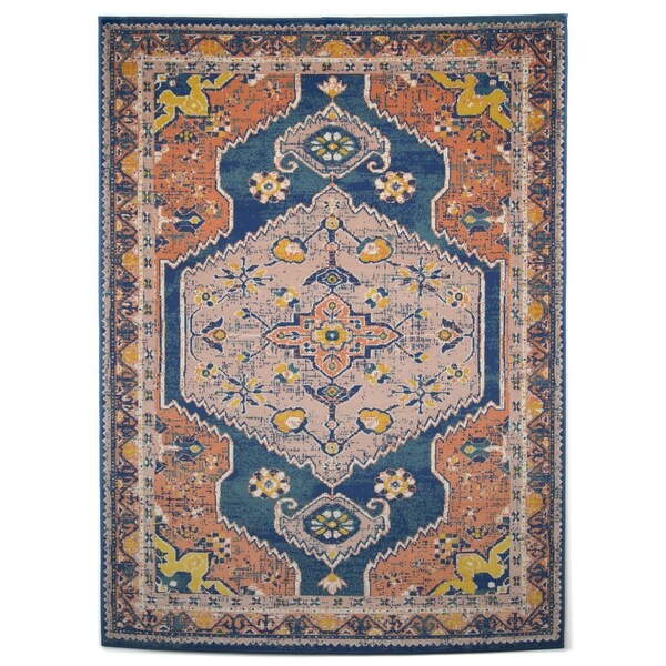 Aydan Oriental Medallion Indoor/Outdoor Area Rug